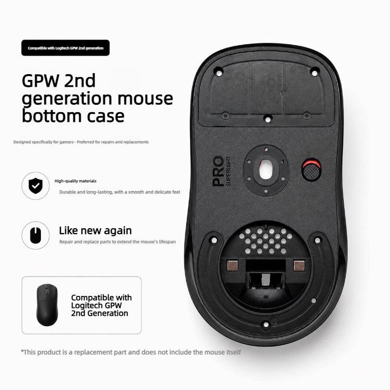 Replacement Mouse Bottom Case  - Logitech Mouse G Pro X Superlight review and price