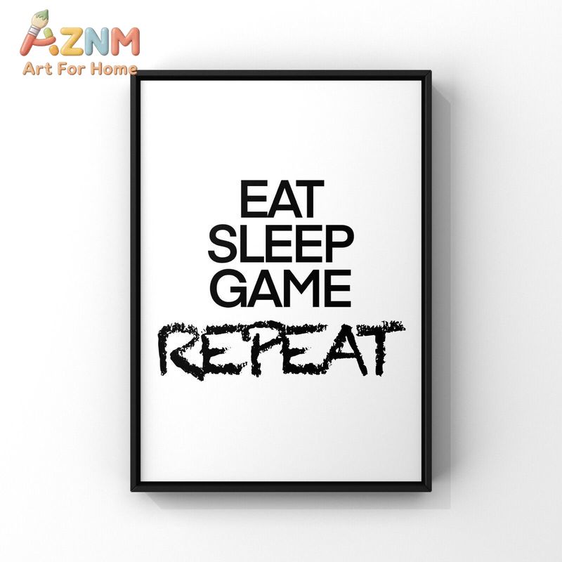 AZNM Black White Gaming Canvas - Gaming Accessories For Room review and price